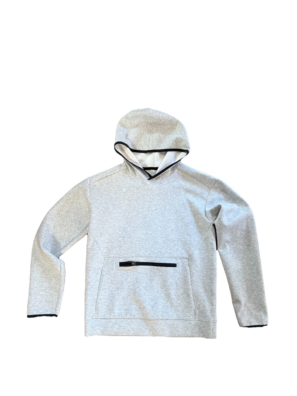 Youth Large Light Gray Hooded Pullover Sweatshirt DSG